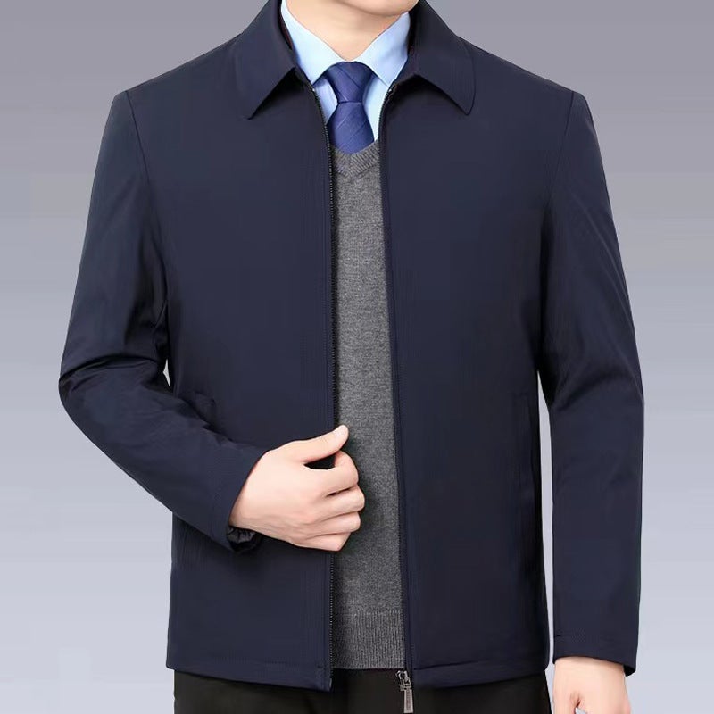 High-End Jacket Spring And Autum Dad Executive Jacket Business Casual Middle-Aged And Elderly Cadre Tops - Image 1